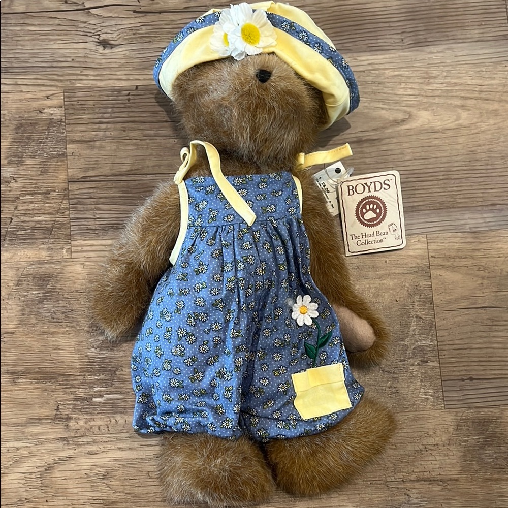 Boyds Bears Blue and Yellow Floral Bear
